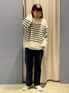 「AMERICAN HOLIC（アメリカンホリック）のアイテム（カーディガン/ボレロ）」を使った、ゆいさん（レディース・156cm）の秋コーディネート