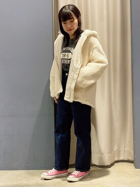 「AMERICAN HOLIC（アメリカンホリック）のアイテム（その他アウター）」を使った、ゆいさん（レディース・156cm）の秋コーディネート