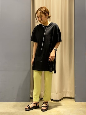 「接触冷感パンツ」｜ゆいさん（レディース・156cm）の夏コーディネート