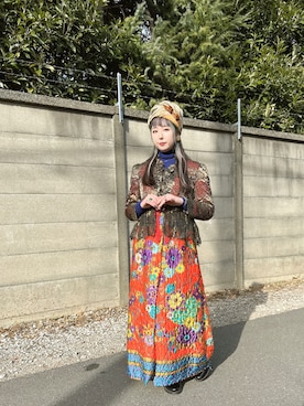 「インスタフォローしてね！」｜「アイテム（ワンピース/ドレス）」を使った、ちゃんまみさん（レディース・163cm）の冬コーディネート