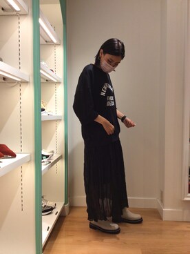 「ORiental TRaffic（オリエンタルトラフィック）のアイテム（ブーツ）」を使った、ORientalTRaffic HEP FIVE店さん（レディース・168cm）の秋コーディネート