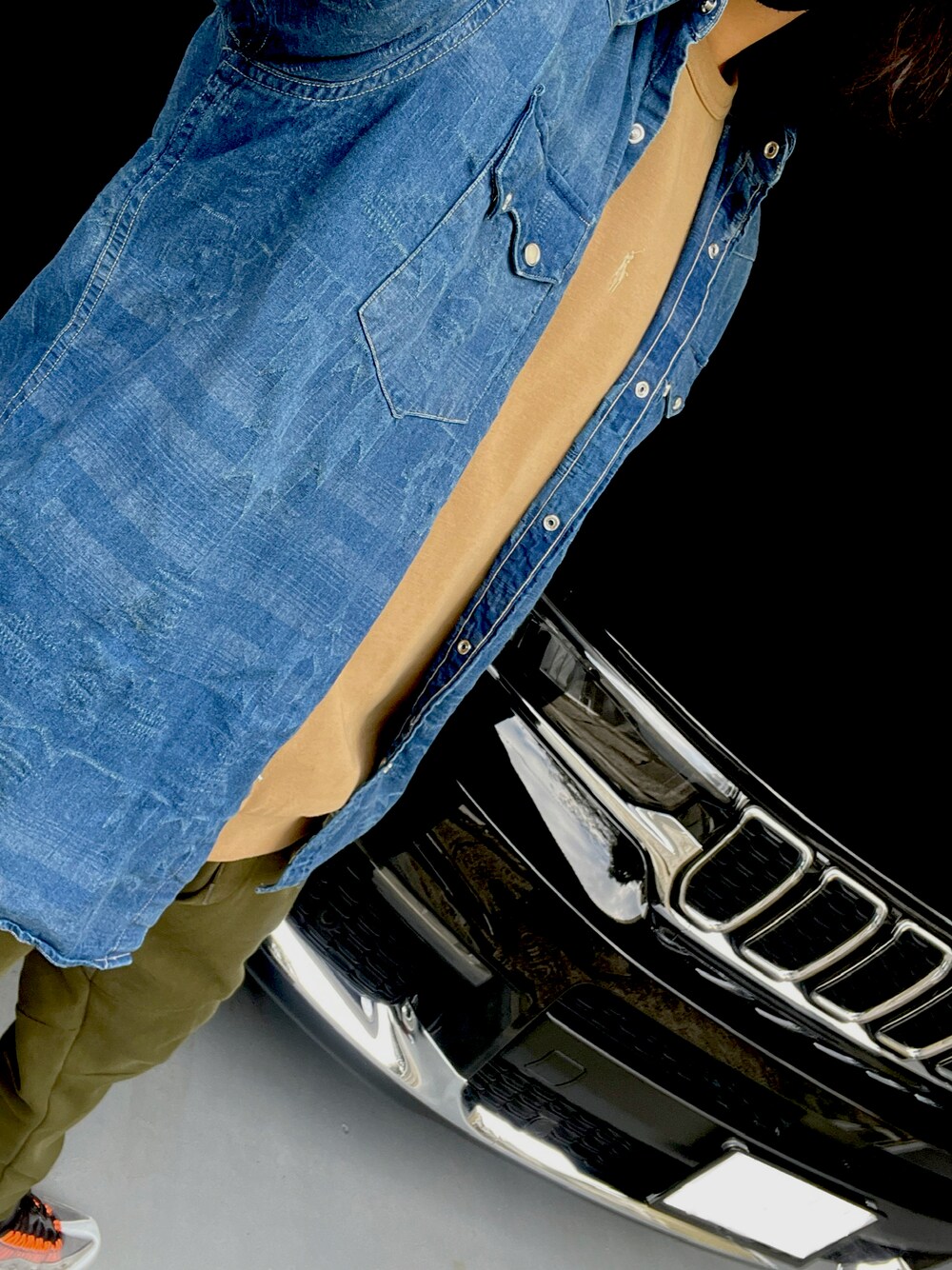 【美品】レア✨RRL ダブルアールエル インディゴ ジャガード オーバーシャツ RRL ダブルアールエル 総柄 ロゴ デニム ウエスタン 長袖 シャツ