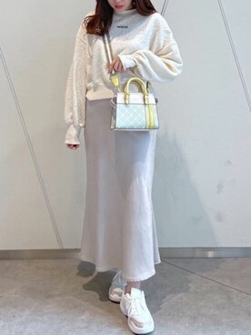 「& chouette（アンドシュエット）のアイテム（ハンドバッグ）」を使った、&chouette（アンドシュエット）さん（レディース・161cm）の冬コーディネート
