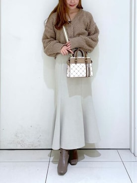 「& chouette（アンドシュエット）のアイテム（ハンドバッグ）」を使った、&chouette（アンドシュエット）さん（レディース・152cm）の冬コーディネート