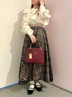 「& chouette（アンドシュエット）のアイテム」を使った、&chouette（アンドシュエット）さん（レディース・160cm）の秋コーディネート