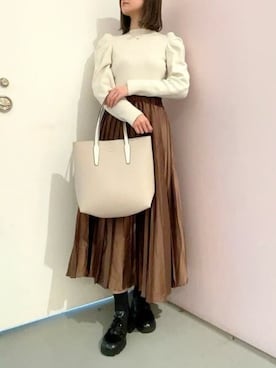 「& chouette（アンドシュエット）のアイテム」を使った、&chouette（アンドシュエット）さん（レディース・160cm）の冬コーディネート