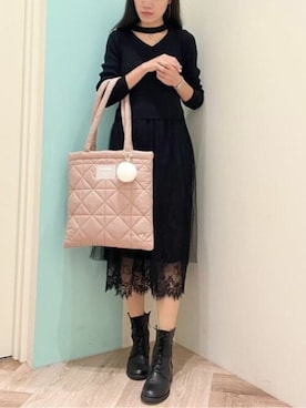 「& chouette（アンドシュエット）のアイテム」を使った、&chouette（アンドシュエット）さん（レディース・162cm）の冬コーディネート