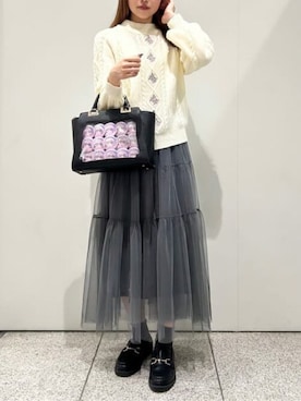 「& chouette（アンドシュエット）のアイテム」を使った、&chouette（アンドシュエット）さん（レディース・160cm）の春コーディネート