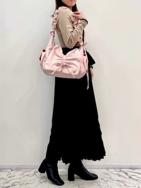 「& chouette（アンドシュエット）のアイテム」を使った、&chouette（アンドシュエット）さん（レディース・155cm）の春コーディネート