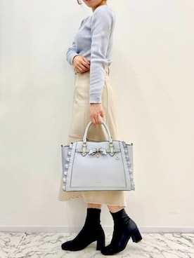 「& chouette（アンドシュエット）のアイテム」を使った、&chouette（アンドシュエット）さん（レディース・155cm）の春コーディネート
