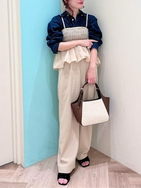 「& chouette（アンドシュエット）のアイテム」を使った、&chouette（アンドシュエット）さん（レディース・155cm）の夏コーディネート