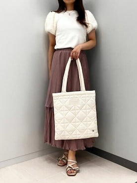 「& chouette（アンドシュエット）のアイテム」を使った、&chouette（アンドシュエット）さん（レディース・155cm）の夏コーディネート