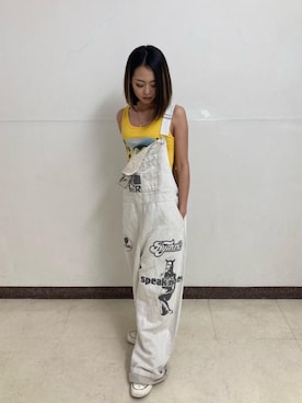 「HYSTERIC GLAMOUR（ヒステリックグラマー）のアイテム（オールインワン・サロペット）」を使った、rairaiさん（レディース・159cm）の夏コーディネート