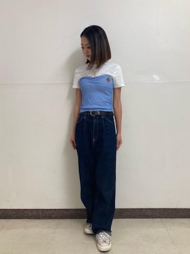 「チューブトップ」｜rairaiさん（レディース・159cm）の夏コーディネート