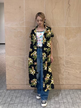 「シャツ 」｜rairaiさん（レディース・159cm）の夏コーディネート
