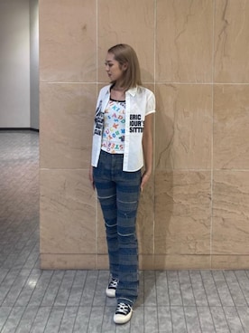 「シャツ 」｜rairaiさん（レディース・159cm）の夏コーディネート