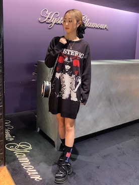「HYSTERIC GLAMOUR（ヒステリックグラマー）のアイテム（ワンピース/ドレス）」を使った、rairaiさん（レディース・159cm）の秋コーディネート