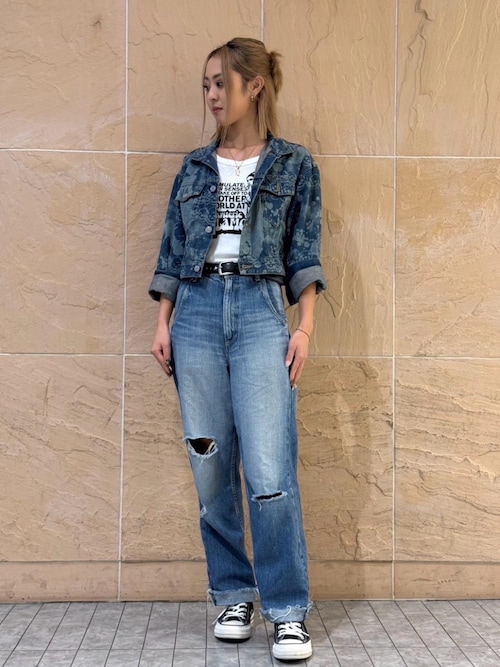 HYSTERIC GLAMOUR SMORKING GIRLチビTシャツ HYSTERIC GLAMOUR - SMOKING GIRL チビTシャツ / カーキ | Tempt