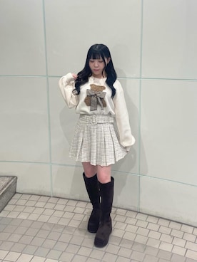 「フェミニン 」｜ちゃんみゆさん（レディース・148cm）の冬コーディネート