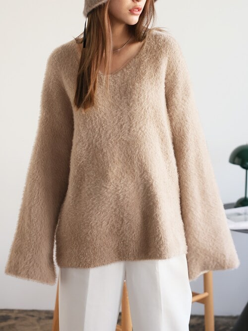 Eimee Law（エイミーロウ）の「Vネックシャギーニット（ニット/セーター）」 - WEAR