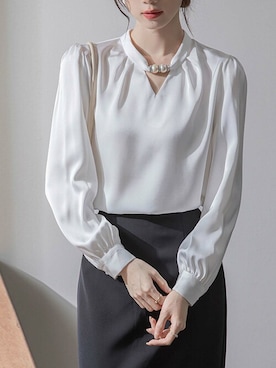 「とろみシャツ」｜Ulyssesさん（レディース・155cm）の春コーディネート