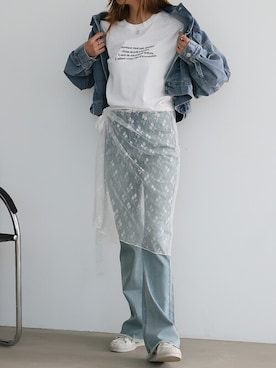 「LAFFMO（ラフモ）のアイテム」を使った、Ulyssesさん（レディース・158cm）の春コーディネート