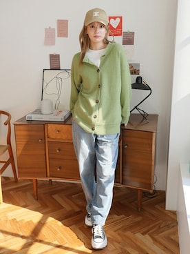 「ラウンドネック」｜Ulyssesさん（レディース・158cm）の秋コーディネート