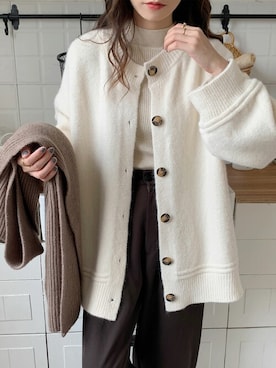 「クルーネックニット」｜Ulyssesさん（レディース・163cm）の秋コーディネート