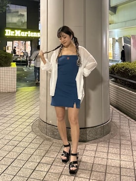 「タイトワンピ」｜momokaさん（レディース・155cm）の夏コーディネート