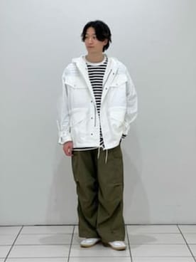 「ARMY TWILL（アーミーツイル）のアイテム（ブルゾン）」を使った、EDIFICE OFFICIALさん（メンズ・176cm）の春コーディネート