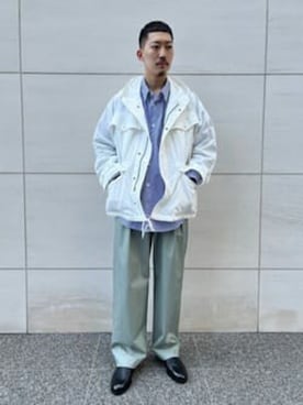 「ARMY TWILL（アーミーツイル）のアイテム（ブルゾン）」を使った、EDIFICE OFFICIALさん（メンズ・177cm）の春コーディネート