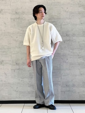 「EDIFICE（エディフィス）のアイテム（アクセサリー）」を使った、EDIFICE OFFICIALさん（メンズ・176cm）の春コーディネート