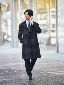 SUPER 120's ウール サキソニー 2ボタン ジャケット