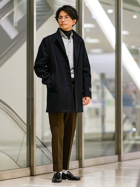 EDIFICE OFFICIALさん（メンズ・172cm）の冬コーディネート