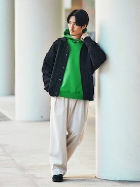 EDIFICE OFFICIALさん（メンズ・171cm）の冬コーディネート