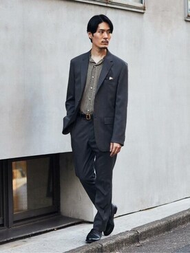 EDIFICE OFFICIALさん（メンズ・171cm）の春コーディネート