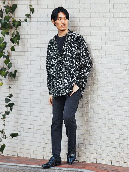 セール】【LA BOUCLE / ラブークル】スタンドカラーシャツ