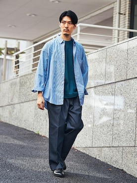 「EDIFICE（エディフィス）のアイテム（その他シューズ）」を使った、EDIFICE OFFICIALさん（メンズ・171cm）の春コーディネート