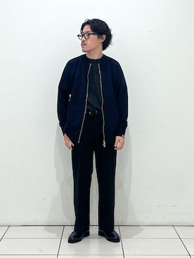 「LOOPWHEELER（ループウィラー）のアイテム」を使った、EDIFICE OFFICIALさん（メンズ・164cm）の秋コーディネート