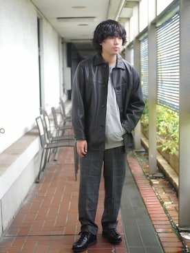 「Paraboot（パラブーツ）のアイテム（その他シューズ）」を使った、EDIFICE OFFICIALさん（メンズ・173cm）の秋コーディネート