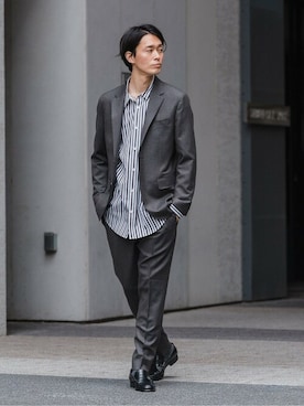 「ENZO BONAFE（エンツォボナフェ）のアイテム（シューズ）」を使った、EDIFICE OFFICIALさん（メンズ・178cm）の秋コーディネート