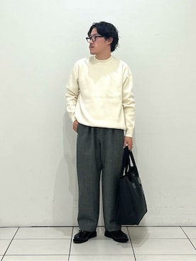 「Paraboot（パラブーツ）のアイテム（その他シューズ）」を使った、EDIFICE OFFICIALさん（メンズ・164cm）の秋コーディネート
