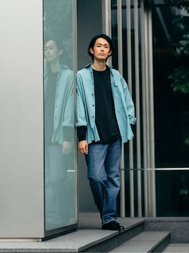 「CALMER（カルメール）のアイテム」を使った、EDIFICE OFFICIALさん（メンズ・178cm）の秋コーディネート