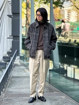 「ENZO BONAFE（エンツォボナフェ）のアイテム（シューズ）」を使った、EDIFICE OFFICIALさん（メンズ・175cm）の秋コーディネート