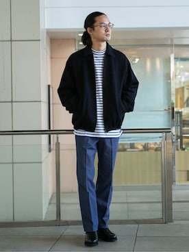 「Paraboot（パラブーツ）のアイテム（その他シューズ）」を使った、EDIFICE OFFICIALさん（メンズ・174cm）の秋コーディネート