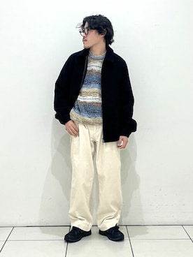 「EDIFICE LA BOUCLE（エディフィスラブークル）のアイテム（トップス）」を使った、EDIFICE OFFICIALさん（メンズ・164cm）の秋コーディネート