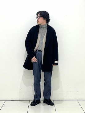 「Paraboot（パラブーツ）のアイテム（その他シューズ）」を使った、EDIFICE OFFICIALさん（メンズ・164cm）の秋コーディネート