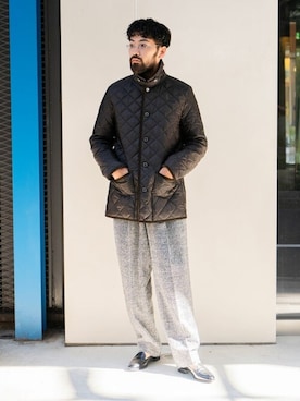 「MACKINTOSH」｜「アイテム（その他アウター）」を使った、EDIFICE OFFICIALさん（メンズ・176cm）の秋コーディネート