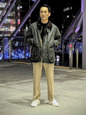 「モックネック」｜「アイテム（その他アウター）」を使った、EDIFICE OFFICIALさん（メンズ・176cm）の秋コーディネート
