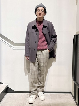 「EDIFICEスタッフ」｜「アイテム（帽子）」を使った、EDIFICE OFFICIALさん（メンズ・170cm）の秋コーディネート